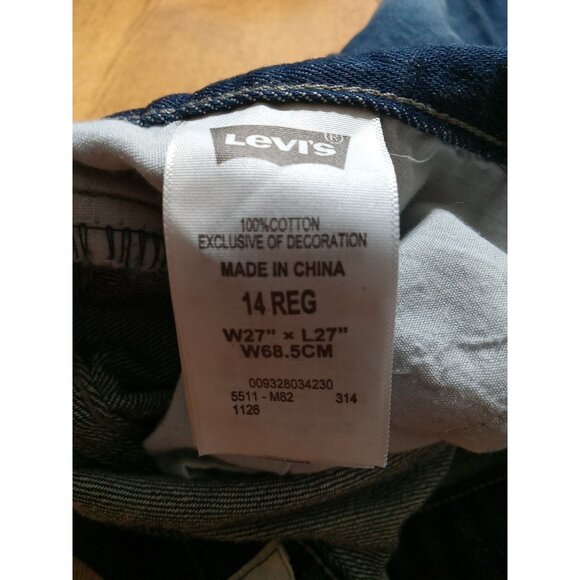 LEVI STRAUSS 511 Jeans Womens 14 27 X 27 BLUE Preowned Used Summer - Picture 12 of 12